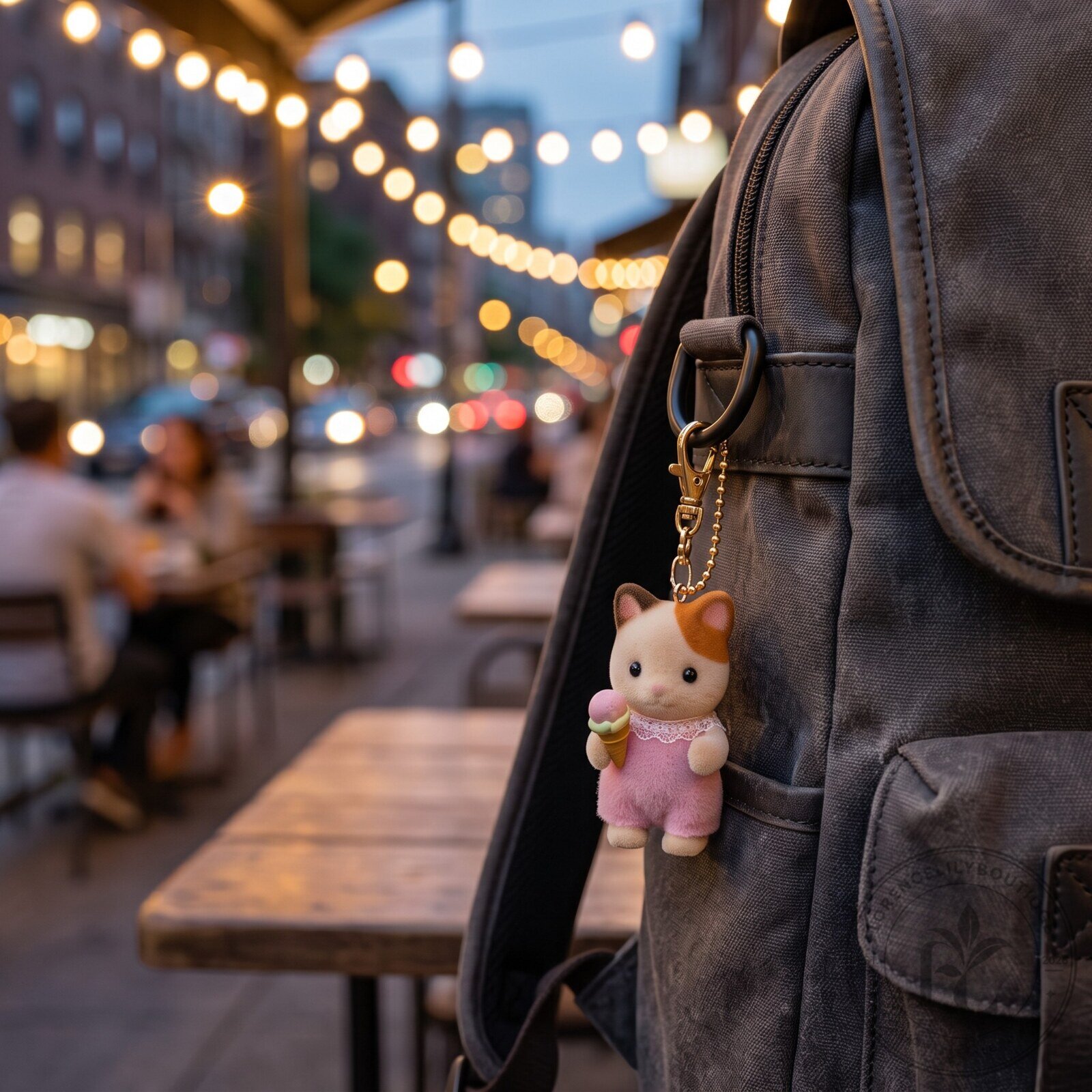 Calico Critters Cute Cat Ice Cream Keychain 5 Calico Critters Cute Cat Ice Cream Keychain