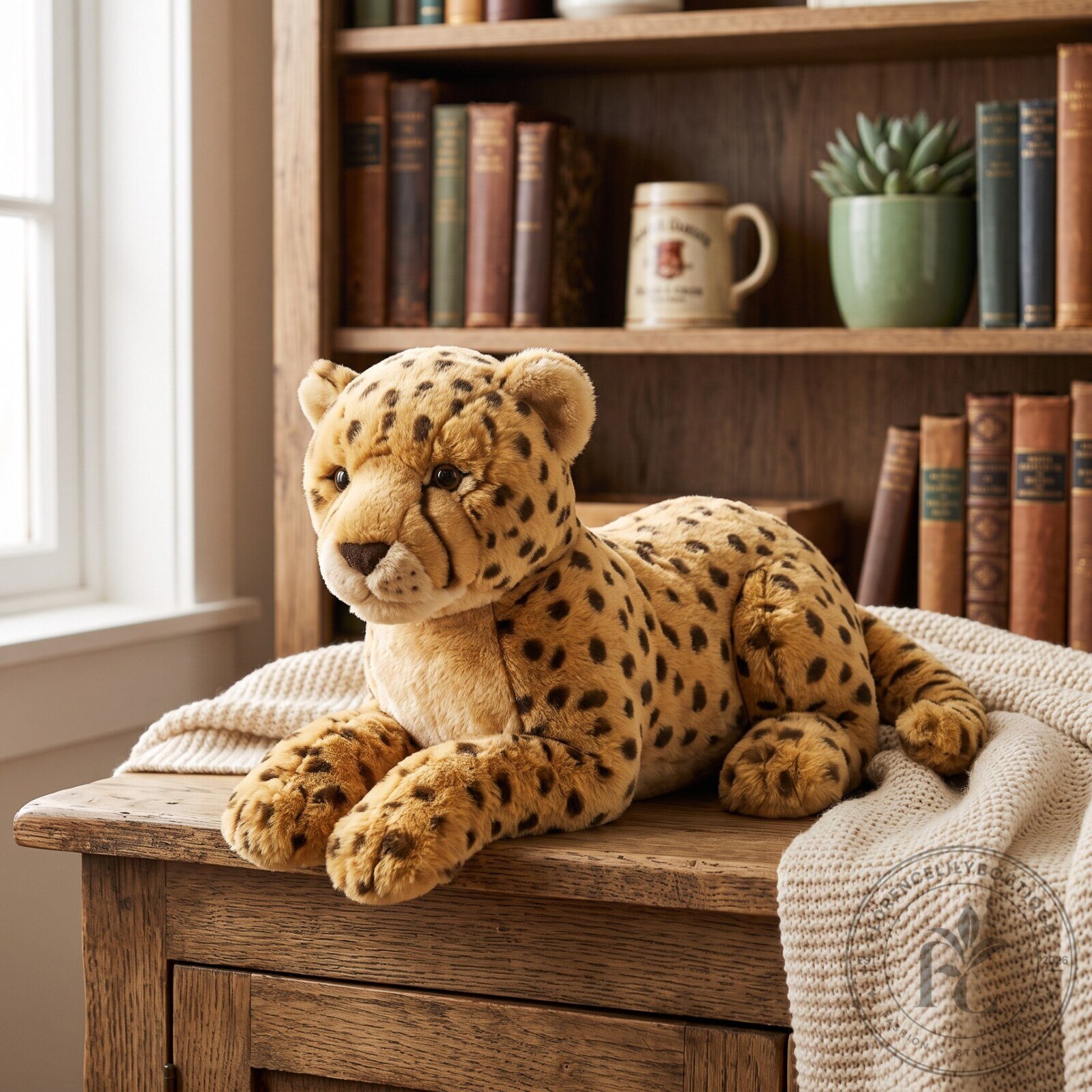 Weighted Cute Cheetah Plush Toy