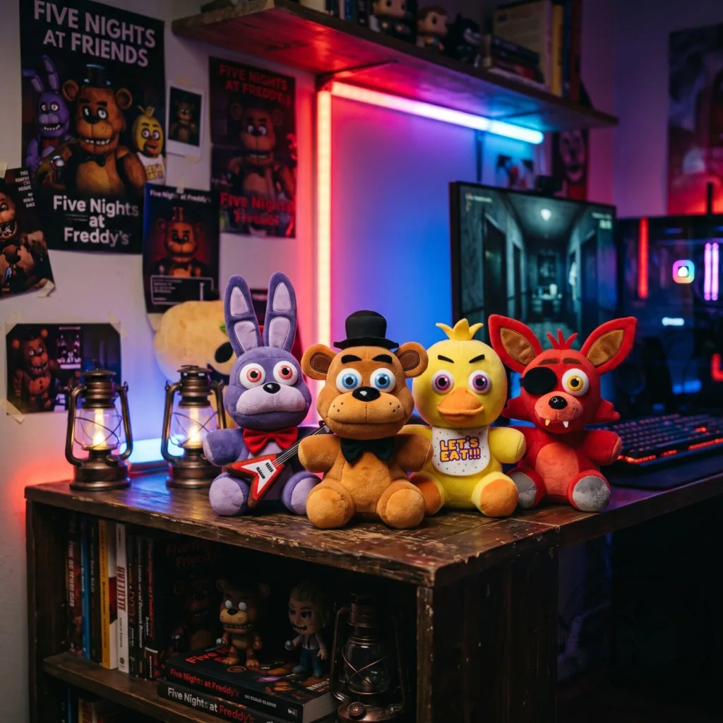 Five Nights at Freddy's Plushies Set of 4 - Freddy, Bonnie, Chica & Foxy Stuffed Toys for Gamer Room Decor Five Nights at Freddy's Plushies Set of 4 - Freddy, Bonnie, Chica & Foxy Stuffed Toys for Gamer Room Decor