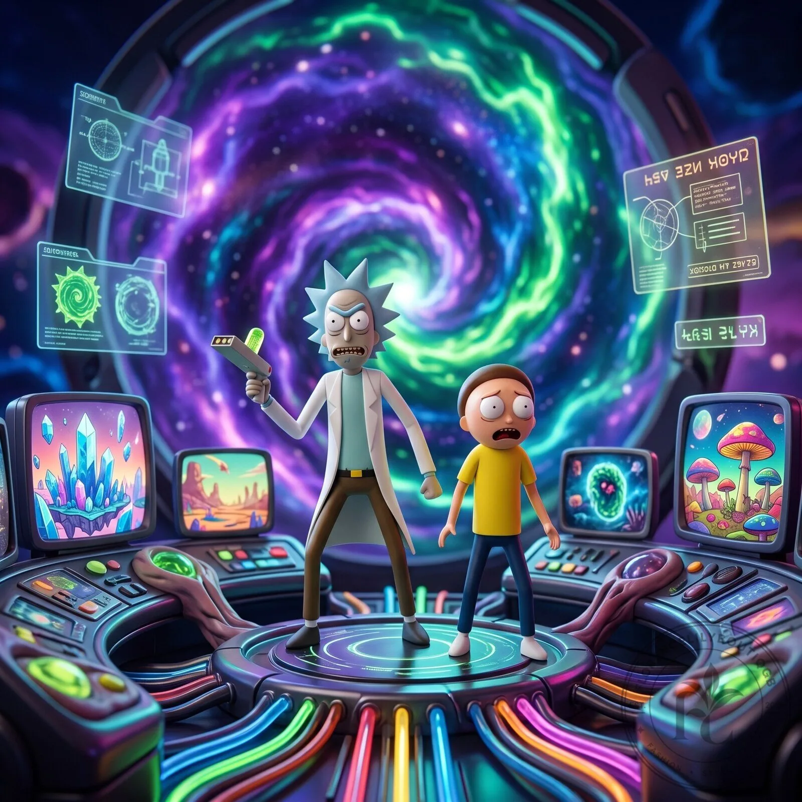 Rick and Morty Interdimensional Adventure Pack Action Figure Set 4 Rick and Morty Interdimensional Adventure Pack Action Figure Set