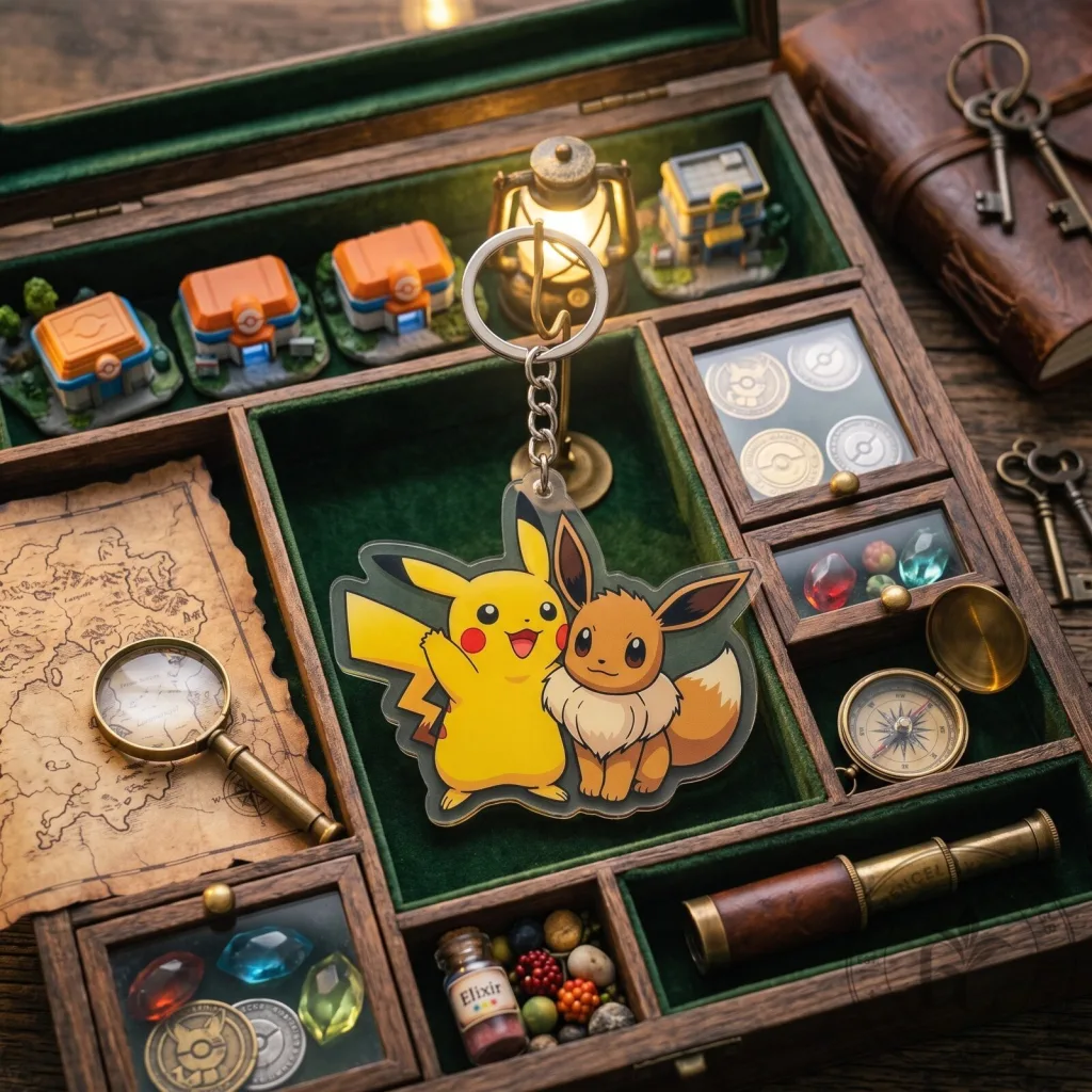 Pokemon Pikachu & Eevee Best Friend Acrylic Keychain