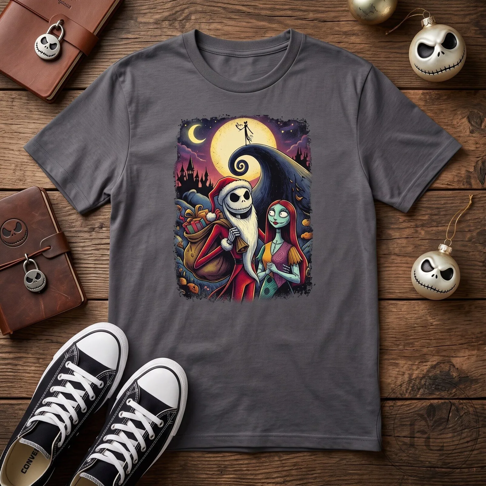 Disney The Nightmare Before Christmas Santa Jack and Sally Graphic T shirt for Fans 5 Disney The Nightmare Before Christmas Santa Jack and Sally graphic T shirt for fans