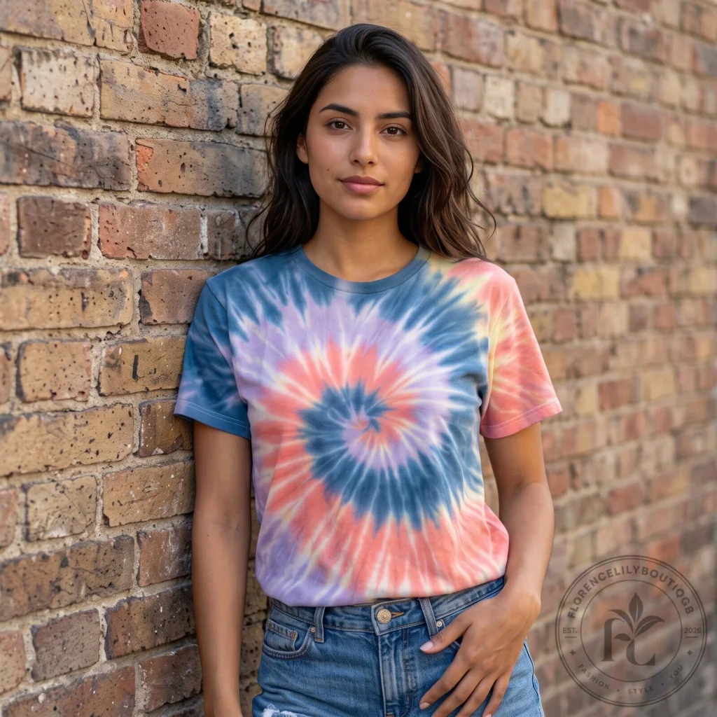 Pastel Spiral Tie Dye T-Shirt Women Casual Short Sleeve Crewneck Summer Tee Pastel Spiral Tie Dye T-Shirt Women Casual Short Sleeve Crewneck Summer Tee
