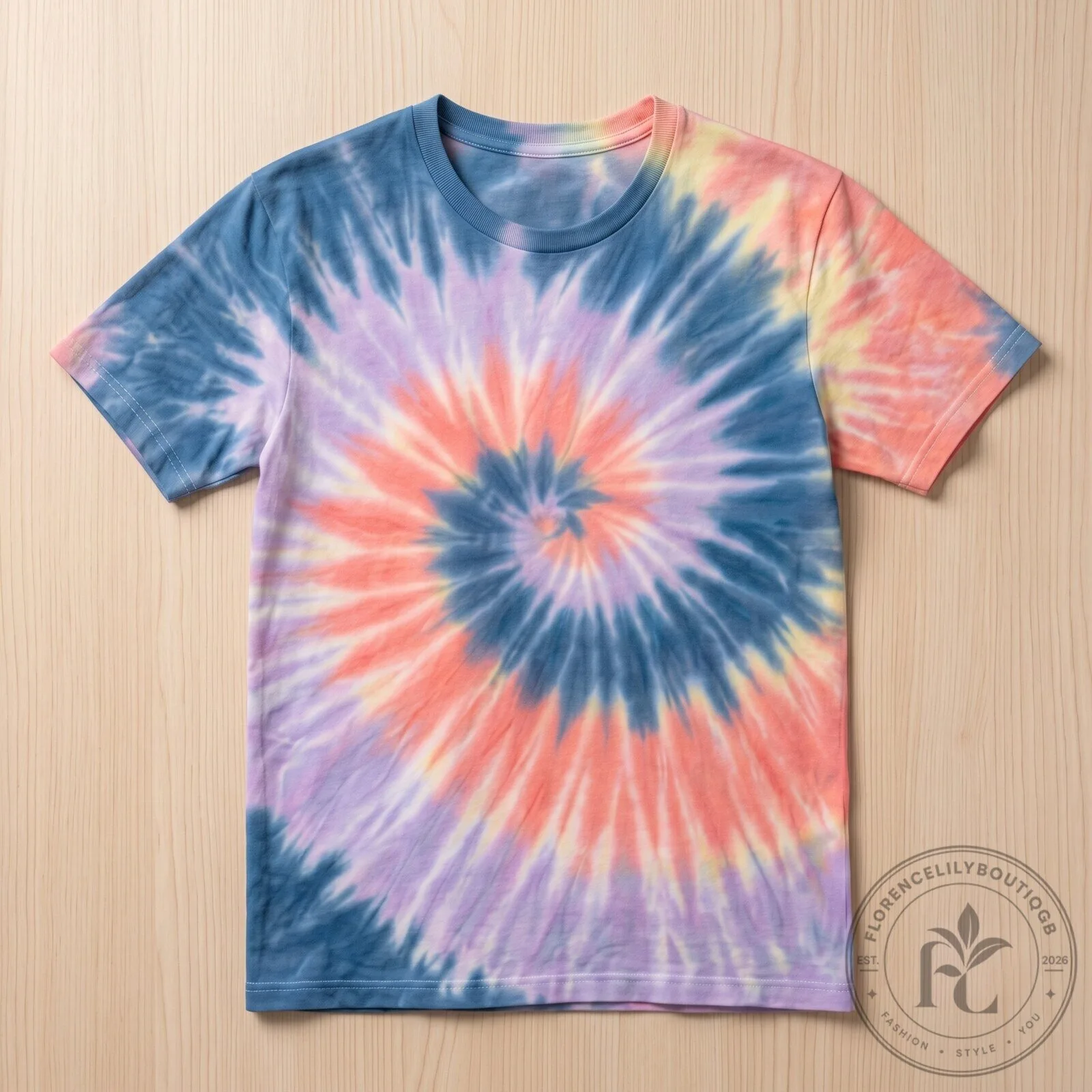 Pastel Spiral Tie Dye T-Shirt Women Casual Short Sleeve Crewneck Summer Tee 6 Pastel Spiral Tie Dye T-Shirt Women Casual Short Sleeve Crewneck Summer Tee