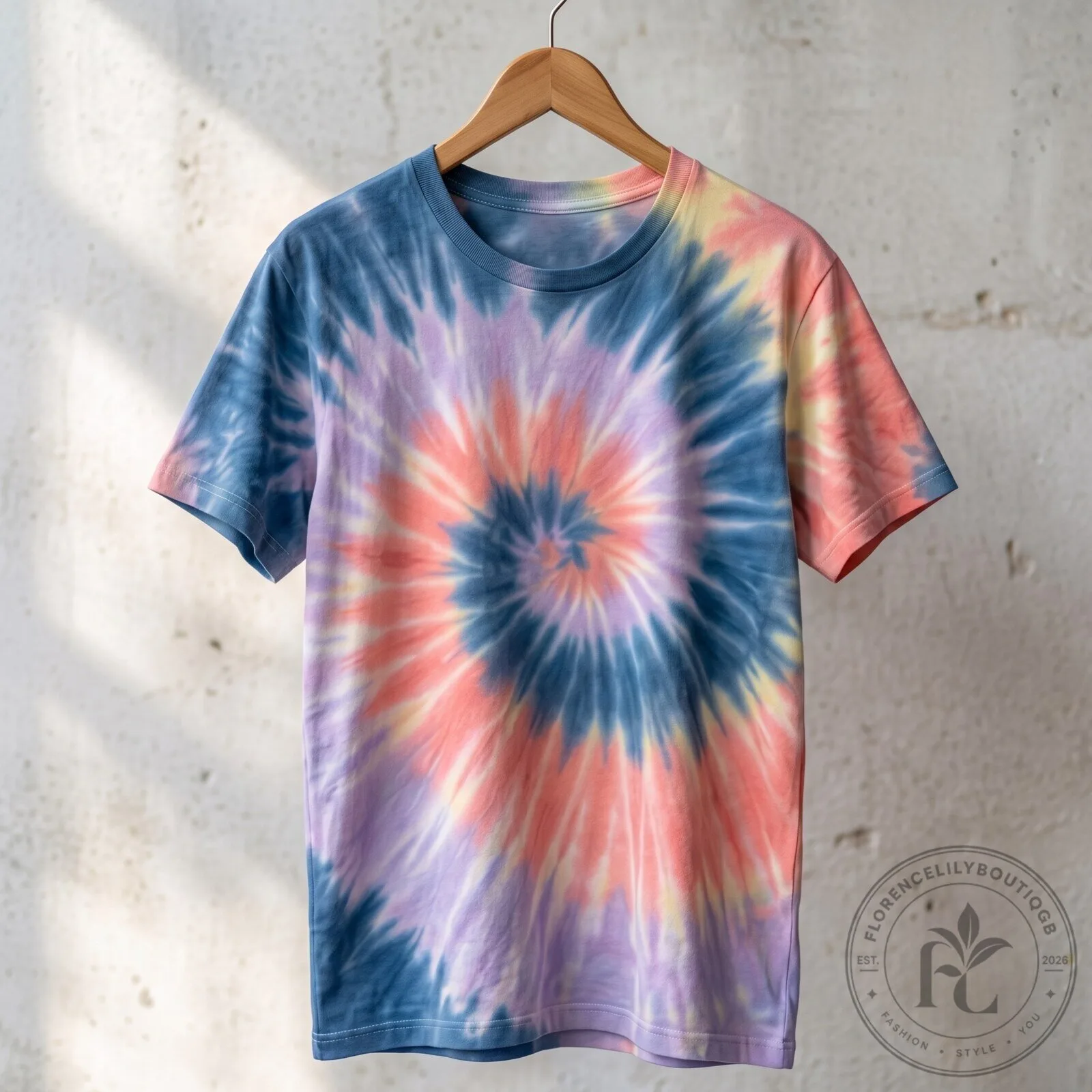 Pastel Spiral Tie Dye T-Shirt Women Casual Short Sleeve Crewneck Summer Tee 7 Pastel Spiral Tie Dye T-Shirt Women Casual Short Sleeve Crewneck Summer Tee