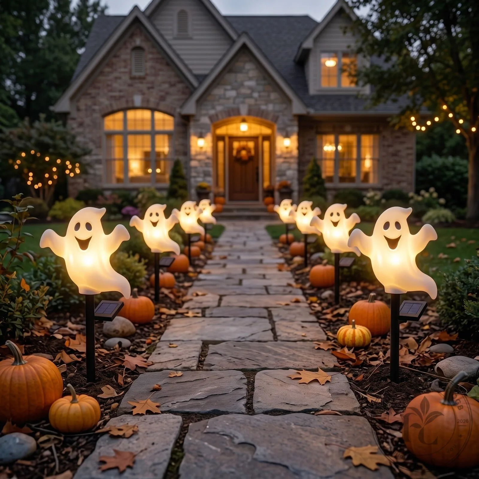 Spooky Ghost Solar Pathway Light For Halloween Yard 5 Spooky Ghost Solar Pathway Light For Halloween Yard