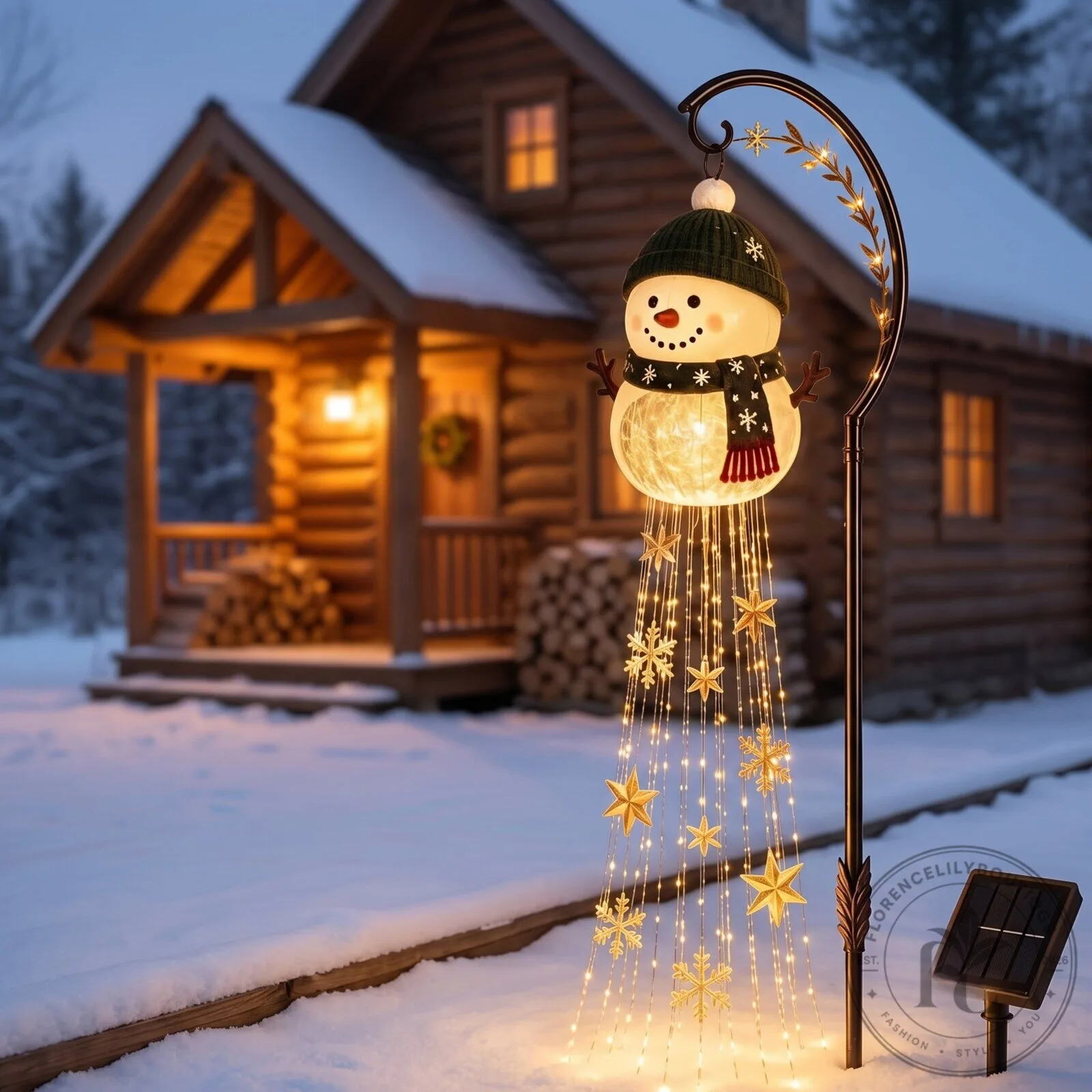 Outdoor Solar Led Snowman Star Snowflake Pathway Lights For Christmas Garden Decor