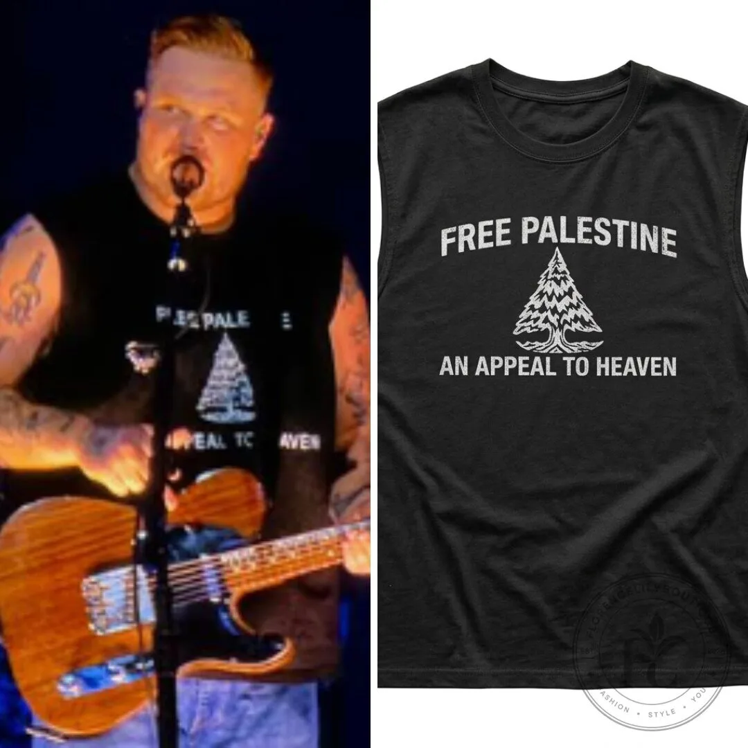 Zach Bryan Free Palestine An Appeal to Heaven at Gillette Stadium Tank Top Shirt