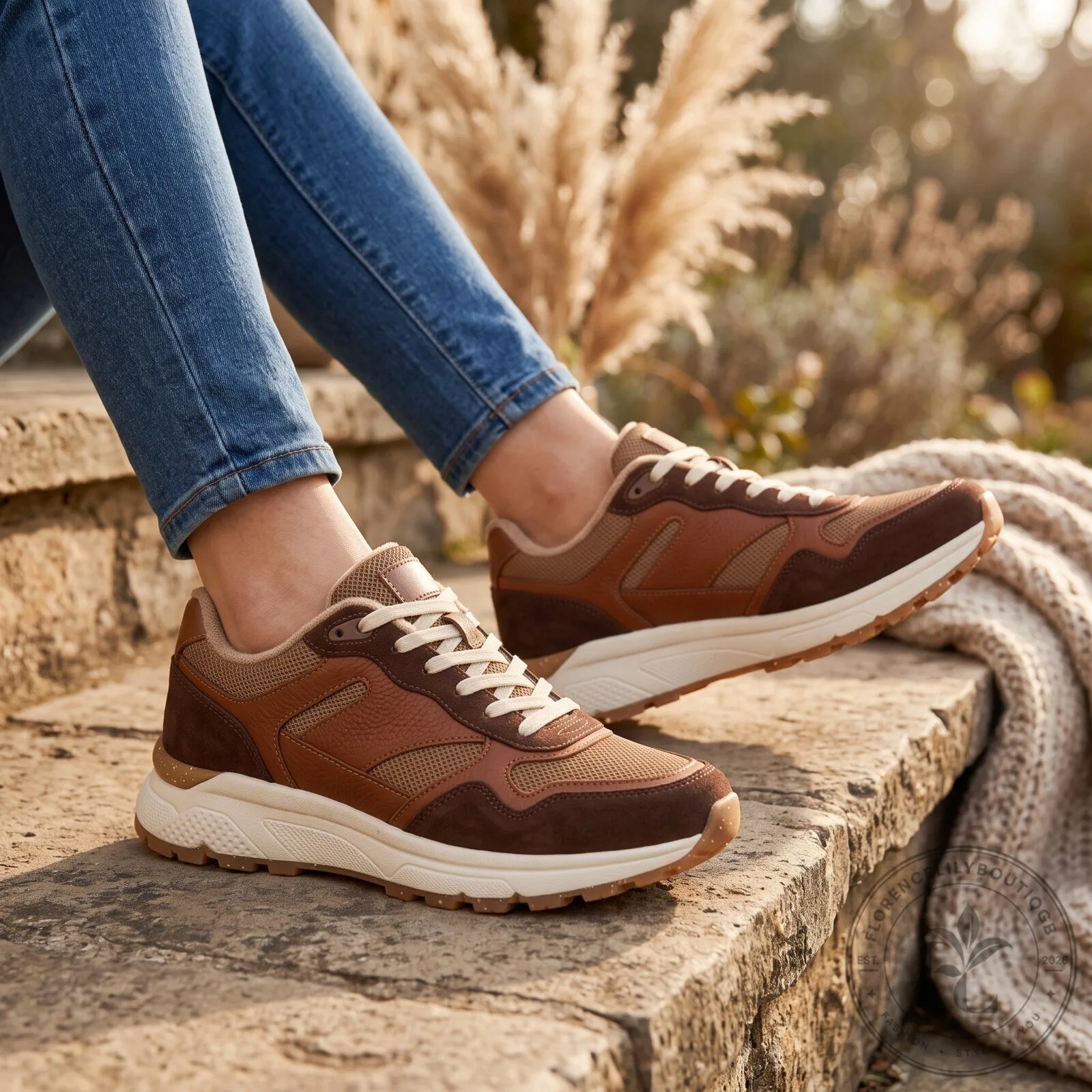Women Retro Brown Sneakers Lightweight Comfort Suede Mesh Casual Walking Shoes 4 Women Retro Brown Sneakers Lightweight Comfort Suede Mesh Casual Walking Shoes