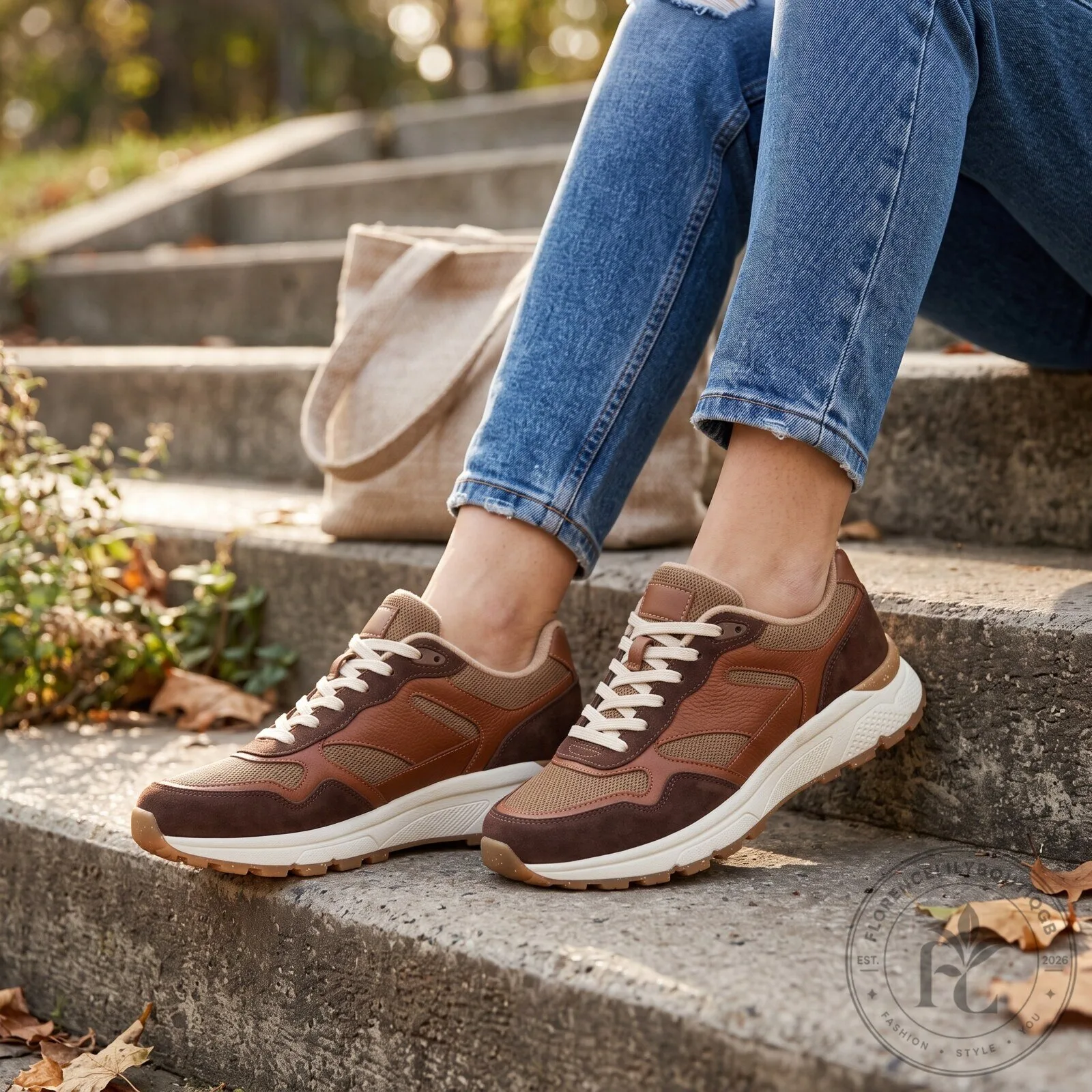 Women Retro Brown Sneakers Lightweight Comfort Suede Mesh Casual Walking Shoes 5 Women Retro Brown Sneakers Lightweight Comfort Suede Mesh Casual Walking Shoes