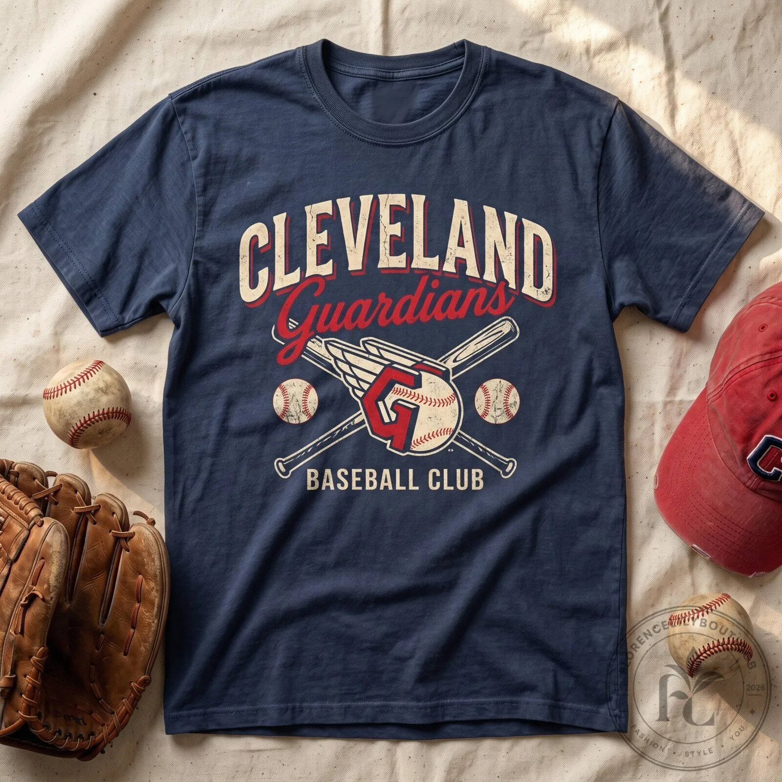Cleveland Guardians Vintage Baseball T Shirt