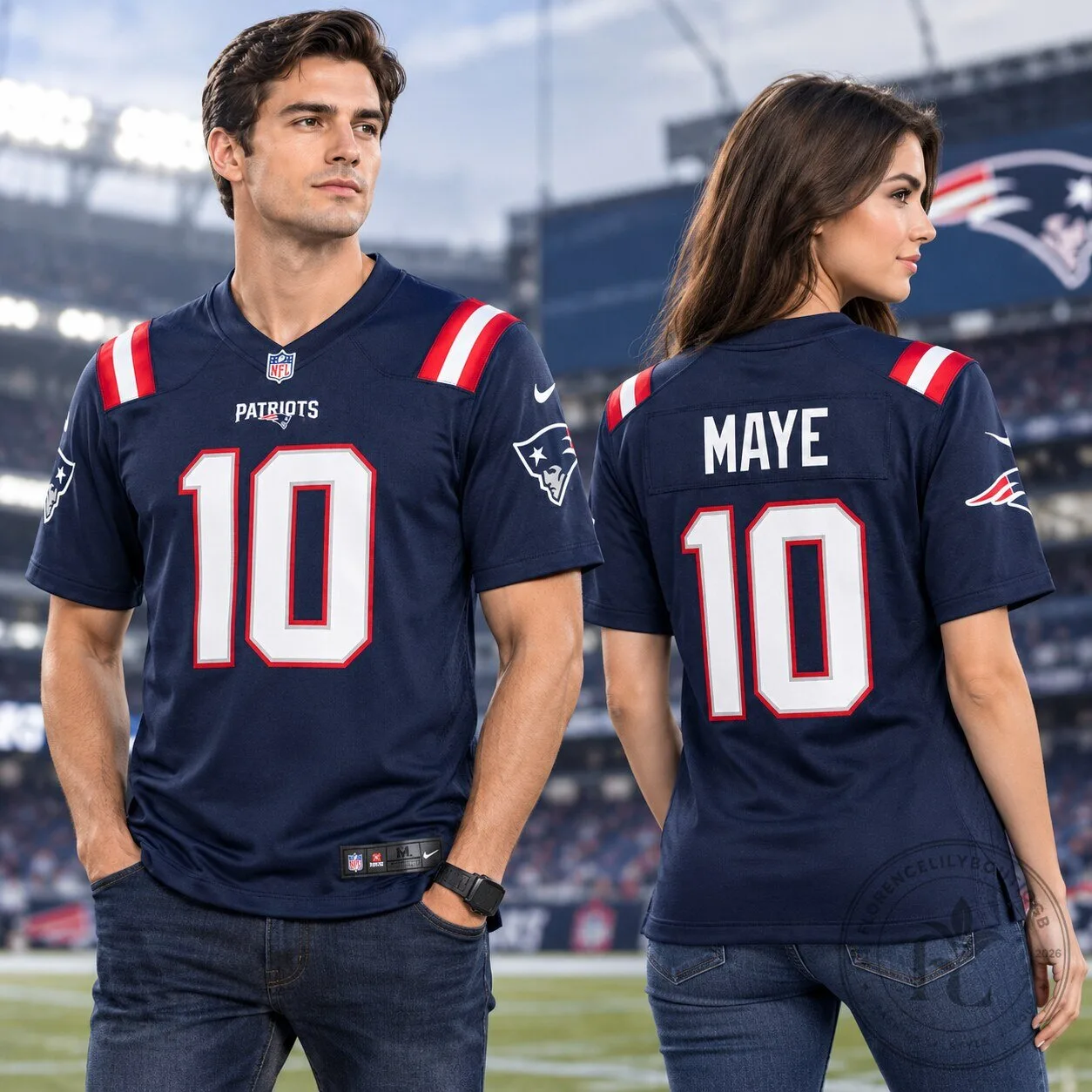 Drake Maye New England Patriots No 10 Football Jersey Navy Blue Game Day Fan Gear 4 Drake Maye New England Patriots No 10 Football Jersey Navy Blue Game Day Fan Gear