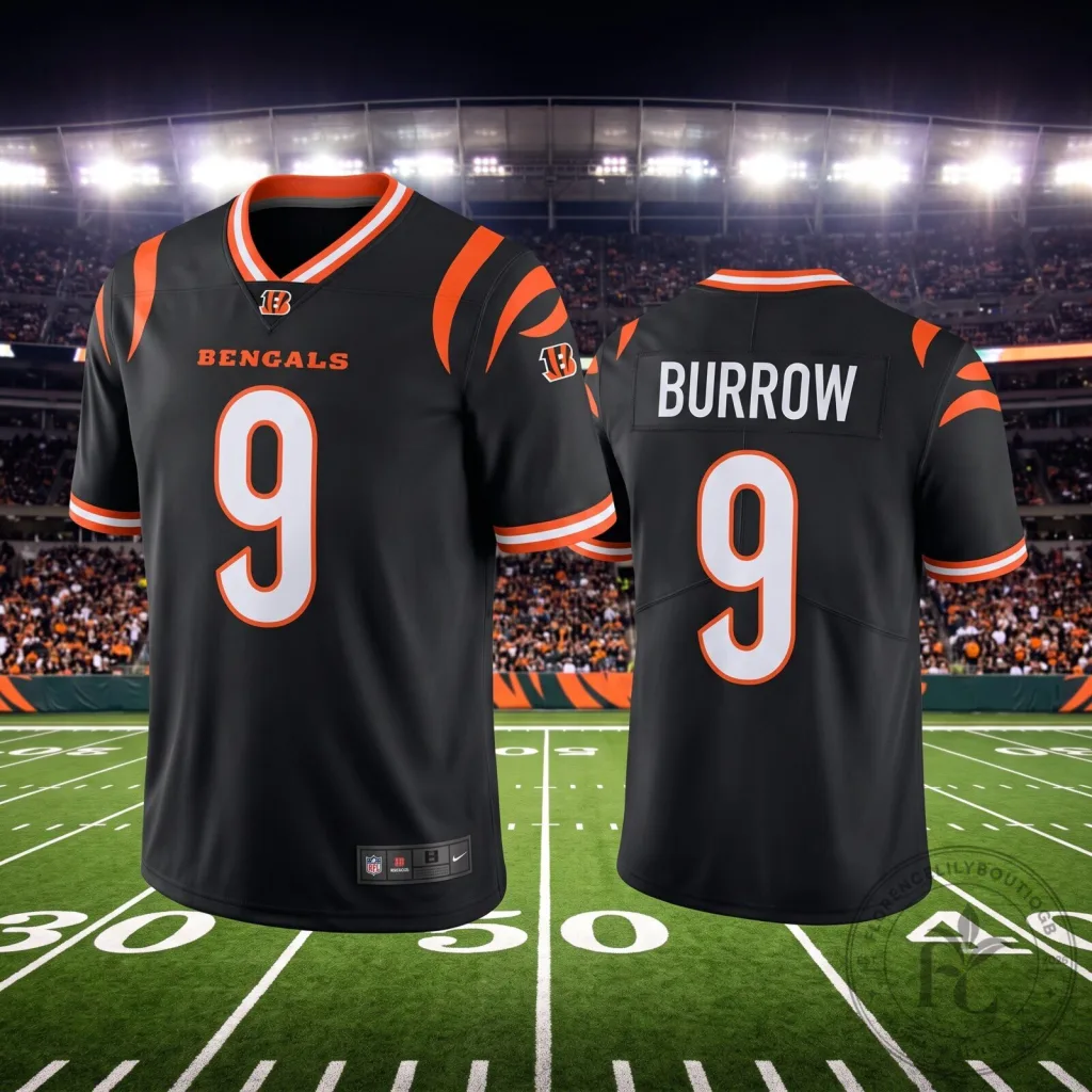 "Get Your Joe Burrow Cincinnati Bengals Black Game Jersey Today!" 15 Joe Burrow Cincinnati Bengals Black Game Football Jersey