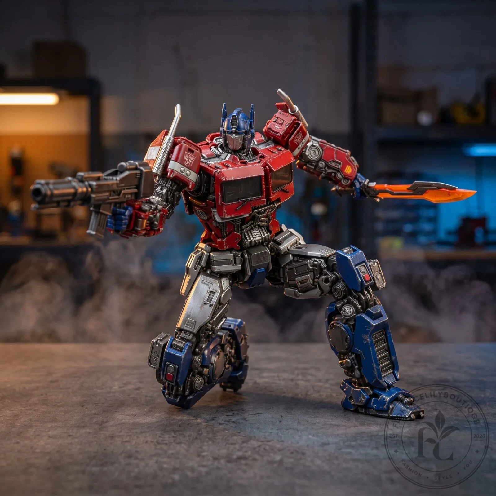 Collectible Optimus Prime Action Figure With Blaster And Energy Sword 3 Collectible Optimus Prime Action Figure With Blaster And Energy Sword
