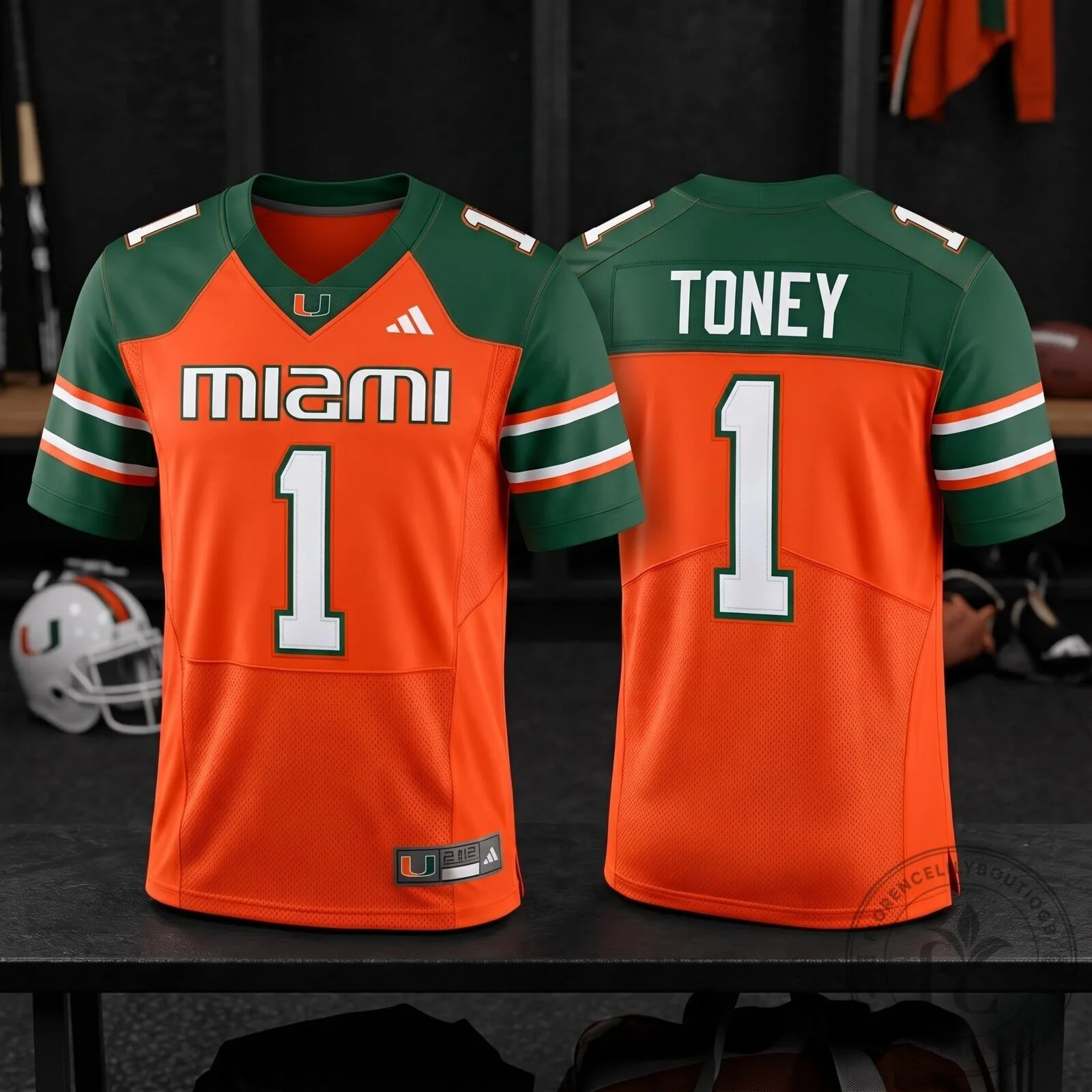 Malachi Toney Miami Hurricanes Football Jersey Custom Game Day Gear