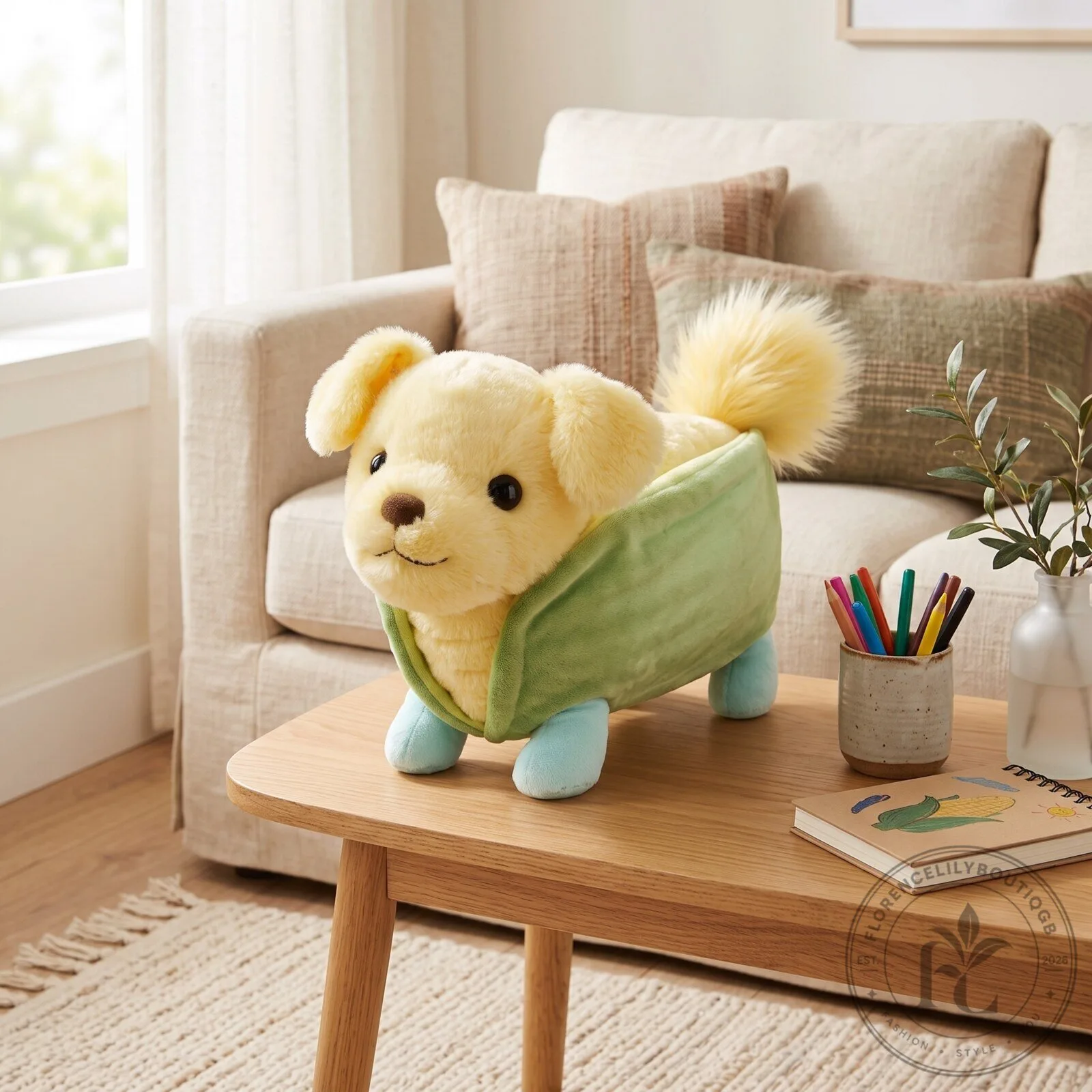 Adorable Plush Corn Puppy Dog Cute Soft Stuffed Vegetable Toy for Kids 4 Adorable Plush Corn Puppy Dog Cute Soft Stuffed Vegetable Toy for Kids