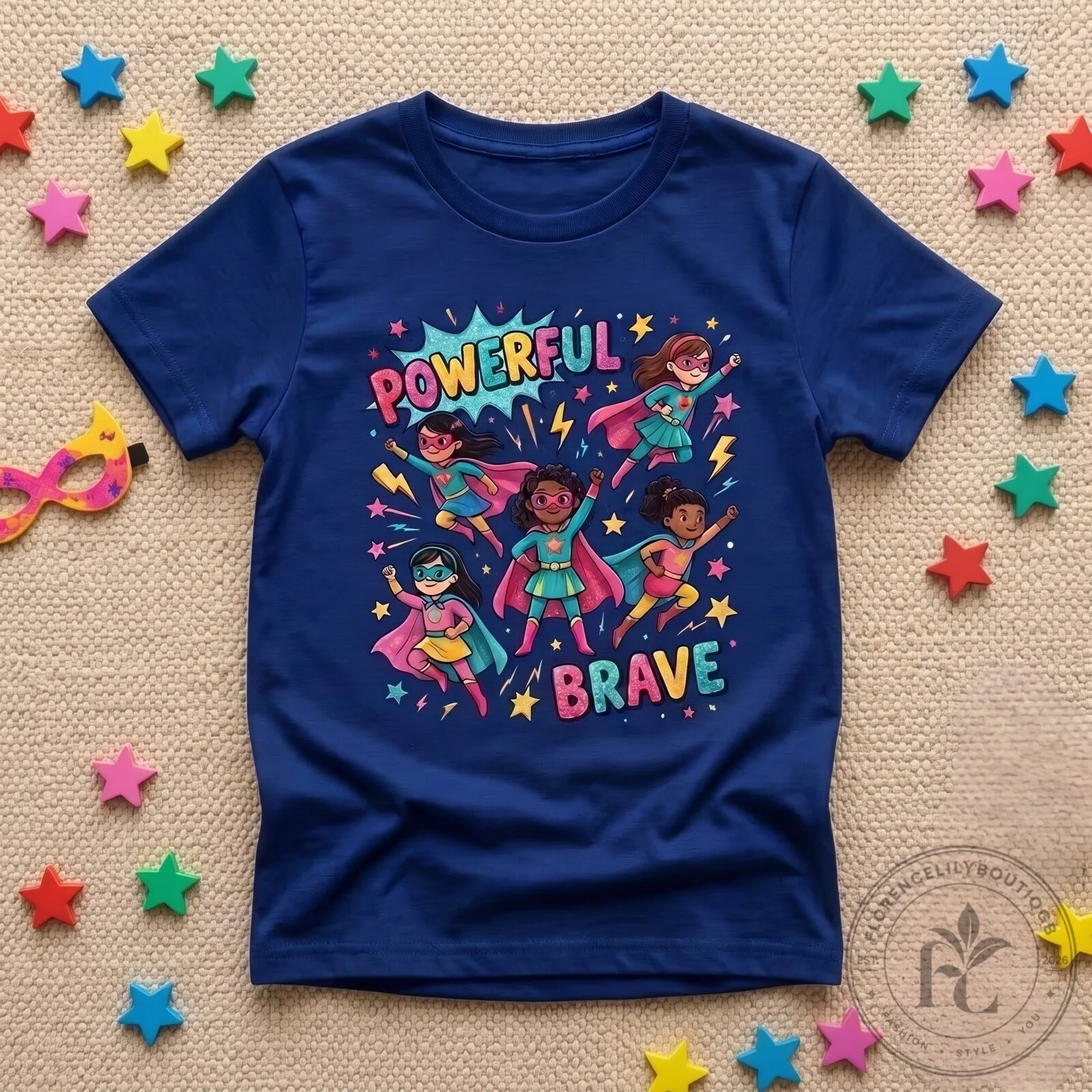 Little Girls Superhero Shirt Empowering Brave and Powerful Graphic Kids T Shirt 4 Little Girls Superhero Shirt Empowering Brave and Powerful Graphic Kids T Shirt